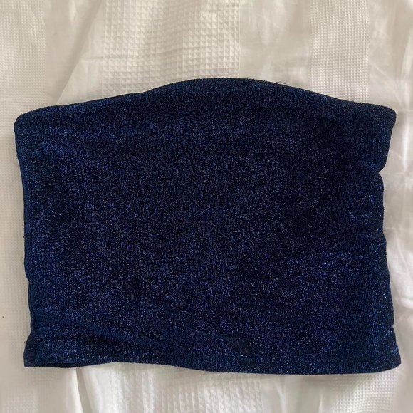 Sparkly Blue Target Tube Top - Picture 6 of 6